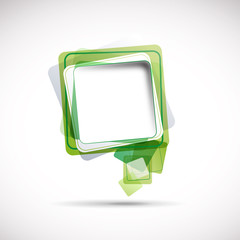 Cover speech in green square   Vector © puckillustrations