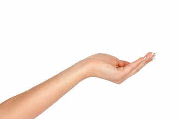 Fototapeta premium Empty hand isolated on white background