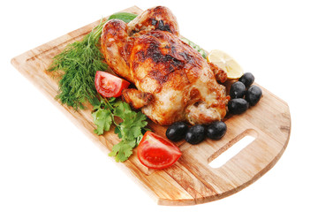 baked meat : homemade turkey with vegetables