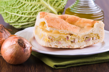 Savoy cabbage calzone.