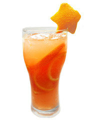 fruit cold juice drink with orange