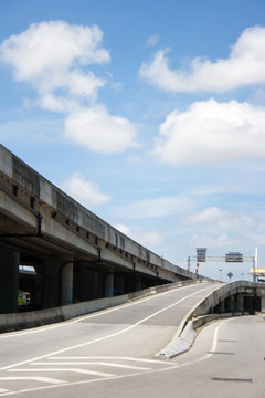 Modern concrete elevated road way