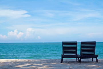 beach chairs on beach