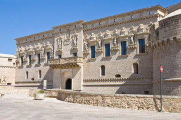 De Monti Castle of Corigliano d'Otranto. Puglia. Italy.