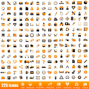 225 orange icons