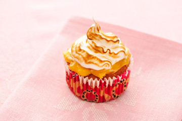 Cupcake with whipped cream
