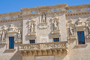 De Monti Castle of Corigliano d'Otranto. Puglia. Italy.