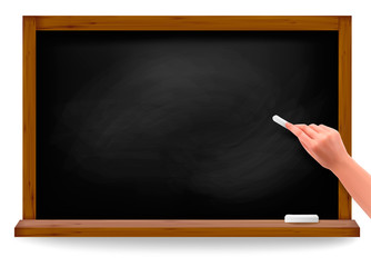 Hand writing on a blackboard. Vector © ecco