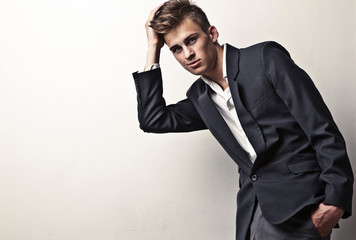 Elegant young handsome man.