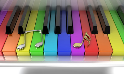 The rainbow piano