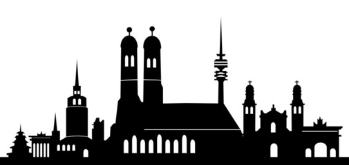 Naklejka premium München Skyline klein
