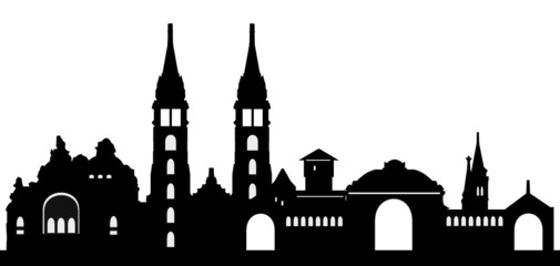 Fototapeta premium Skyline Nürnberg klein