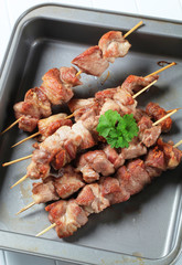 Pork skewers