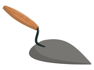 spatula, building tool on white