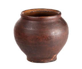 Сlay jug isolated on white