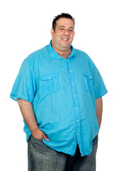 Happy fat man