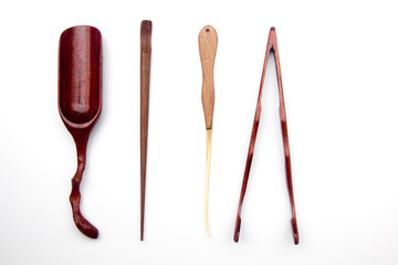 tea picking wood set