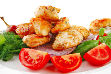 grilled chicken meat