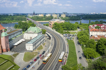 Vistula river in Warsaw, Poland