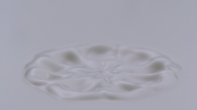 Drops of milk making ripple, Slow Motion