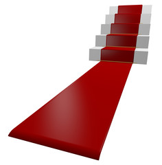 Escalier tapis rouge