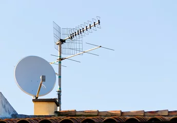 Foto op Canvas satellite antenna © Gabriele Maltinti