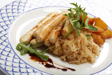 sausages and potatoes