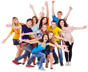 Obraz premium Group people isolated.