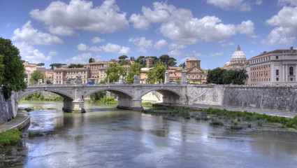 Fototapeta premium Roma, ponte Vittorio, veduta parziale