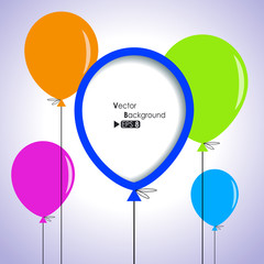 Colorful ballons background - eps8