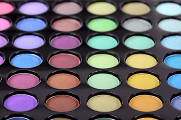 Make-up,  colorful eye shadows palette