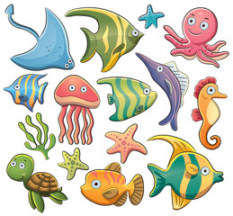 Obraz premium Sea Animals Collection