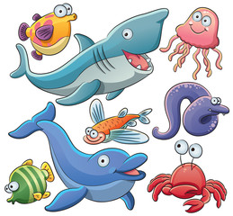 Naklejka premium Sea Animals Collection