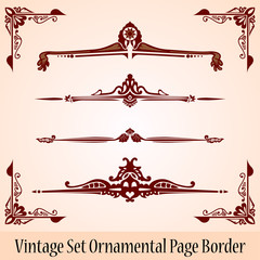 vintage set  page border
