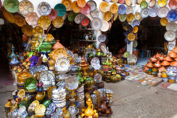 Traditional moroccan pottery