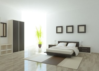 white bedroom interior