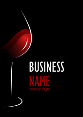 Business logo wine glass design - 42388593