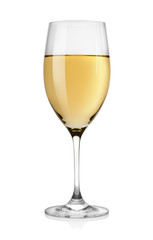 White wine in glass