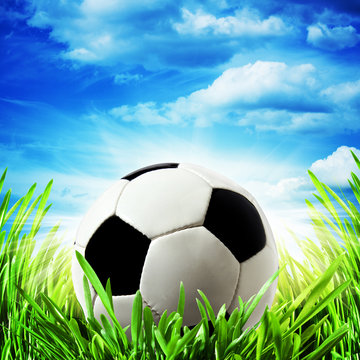 abstract football backgrounds under bright sun