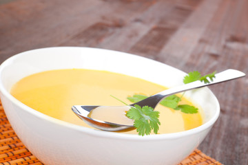 Carrot cream soup.