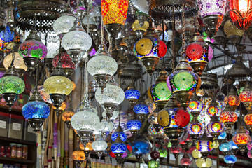 Hanging lanterns , Grand Bazaar, Istanbul, Turkey