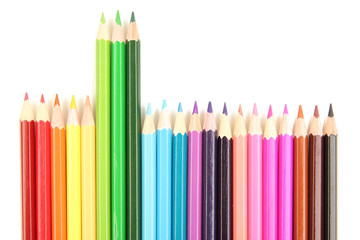 Color pencils isolated on white