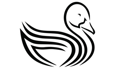 Tribal duck / vector tattoo