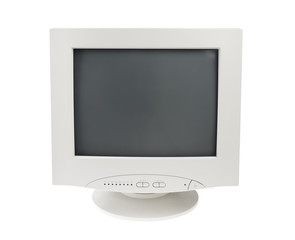 Old Crt Monitor Screen Display for pc isolated white background