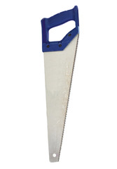 Saw a blue handle
