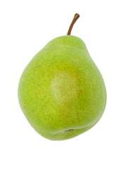 green pear isolated on a white