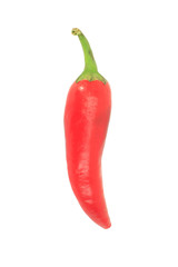 red hot chili pepper isolated on white background