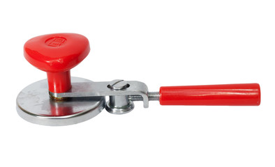 The kitchen tool for closing of covers on banks.