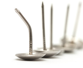 nails on a white background. close