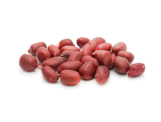 peanuts on a white background